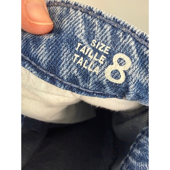 Tommy Hilfiger Denim Midi Skirt Button Front Medium Wash Blue A-Line Womens 8 - Picture 6 of 6